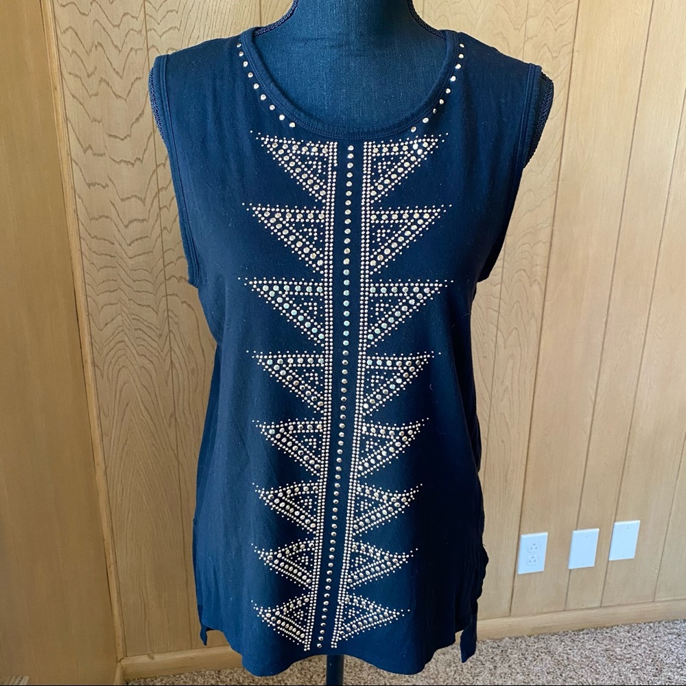 Forever 21 gold studded sleeves top